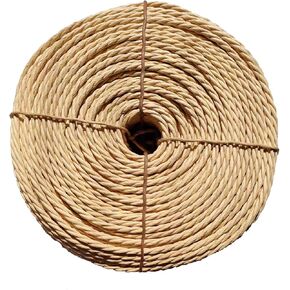 1/5 in (5 mm) X 328 Ft (100 Meters) Kraft Paper Twine Rope for Cat Scratcher Post Tree, Garden, Binding, Crafts Packing Material
