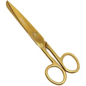 MultiBey Scissors Straight Recycled Stainless Steel 7" Copper Gold Multipurpose Fabric Leather Arts and Crafts Paper Shears Heavy Duty