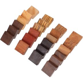 24pcs حلقة صنع مجموعة - كتل نحت خشبية ، فراغات حلقة غير مكتملة ، لوحة الحرف الطبيعية