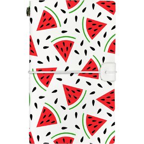InnoBeta Watermelon Gifts Journal for Women, Men, Watermelon Gifts for Watermelon Lovers, Faux Leather Refillable Notebook, Sketchbook, Travel Diary, 7x5 Inches - Watermelon