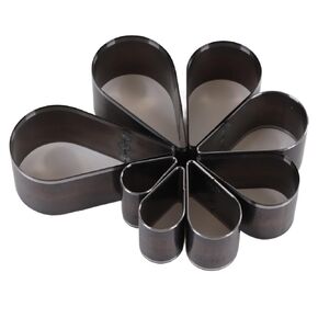 FTVOGUE 8-Piece Leather Cutting Dies Teardrop Hole Punch Set with Storage Box for DIY Leather Craft