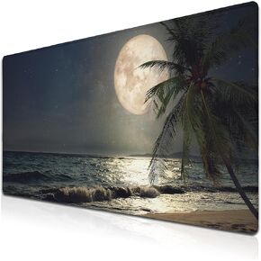 لوحة كبيرة من لوحة الكمبيوتر الوردي كمبيوتر كمبيوتر Mousepad Desk Mat كبيرة القاعدة غير المنقولة قاعدة مقاومة للماء مع الحواف المخيمة 35.4 × 15.7 لمكتب اللعبة ، فضاء سديم الكون
