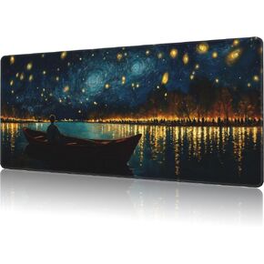 Large Mouse Pad Pink Cake Shop with Cats Extended Gaming Keyboard Desk Mat Non-Slip Rubber with Stitched Edge Desk Pad Suitable for Office Home Desktop Decoration (35.4 x 15.7 Inches) in Kuwait