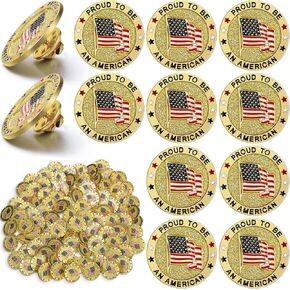 100 Pcs Veteran Day label Pins Bulk Military Lapel Pin Veteran Christmas Gifts Flag Hat Pins for US Veterans Day