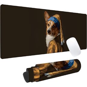 Llama Gaming Mouse Pad ، Office Desk Mat ، Base Rubber Base المضاد للانزلاق ، منصات الماوس الجمالية الباردة للكمبيوتر لوحة مفاتيح الكمبيوتر المحمول School Home Desktop Gamer Accessories Decor 31.5 "× 11.8"