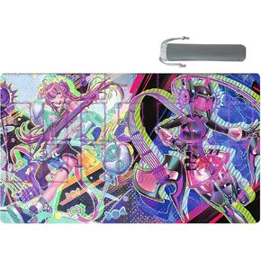 Card Rubber Mat Duel Mat Gaming Competition Pad Mat Card Binder Deck 23.6x13.7in (Galaxy-Eyes)