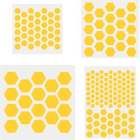 CIEOMODA Polka Dots Stencils,4 Pack Assorted Sizes Reusable Circle Pattern Plastic Templates for Making DIY Craft Painting on Wood Furniture Pillows,Tile, Canvas, Floor and Wall Decor