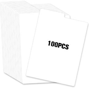 100Pack Trading Card Dividers ، فواصل البطاقات البلاستيكية لصناديق التخزين ، فاصل بطاقة تداول بطاقات Card Seperator لبطاقات الألعاب الرياضية ، 72 × 105 مم