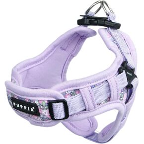 Puppia Kealoha Dog Harness X Fashionable Flower Pattern Spring Summer Harness for Small and Medium Dogs, Pink, Small