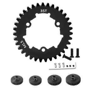 35T Spur Gear Upgrades Part for 1/5 X-Maxx 6S Monster Truck,1/5 X-Maxx 8S Monster Truck,Medium Carbon Steel 35T 1.5 Spur Gear with Pinion Gear(27T/28T/29T/30T) Hops Up