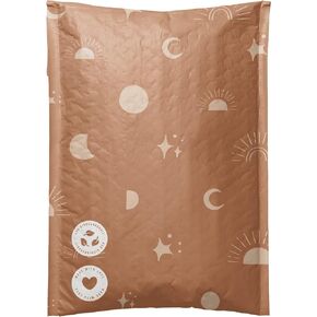 Impack Biodegradable Mailers - Flat Shipping Bags, Waterproof-Printed Mailing Bags-Thick Mailing Envelope for Accessories & Clothing, Self Sealing Envelops (Abstract Beige 100pack, 10x13 Inch)
