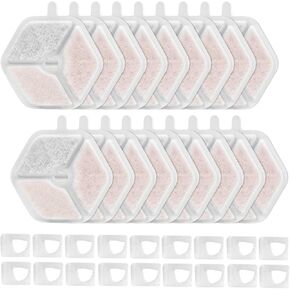 18 مرشحًا + 18 مرشحات نافورة ماء الإسفنج ، فلاتر بديل لـ Smartoo 152oz/4.5L Fountain Fountain Fountain Triple Action Cat Water Fountain in Kuwait