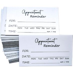 RXBC2011 Appointment Reminder Cards Pack of 100