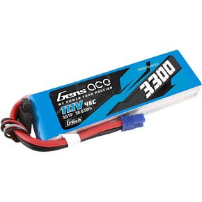 Gens ace G-Tech 3300mAh 45C 11.1V 3S Lipo Battery with EC3 Plug