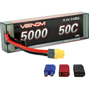 Venom Drive Series 50C 4S - 9000mAh 14.8V LiPo RC Battery, Lithium Polymer 4 Cell - Soft Silicone Connector & Compatible w/ 2WD, 4WD, Truck & Buggies