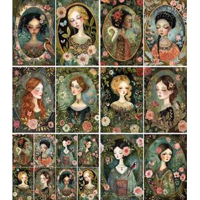 Ladies in Hats Rice Paper, 8 x 10.5 inch (6pc) - Mulberry Paper for Decoupage Scrapbooking Cards Crafts by Craft Kreatively