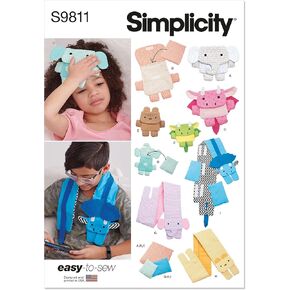 Simplicity Children's Warm or Cool Packs and Covers Sewing Pattern Kit, Design Code S9811, One Size, Multicolor
