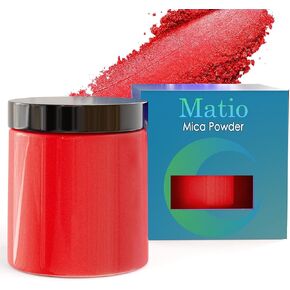 Matio 6oz/ 170g Bright White Mica Powder Pigment for Epoxy Resin DIY Arts & Crafts Sea Table Jewelry Colorant Clear Glass Paints Soap Dyes Bath Bombs Clay Slime Molds Candles Making Supplies