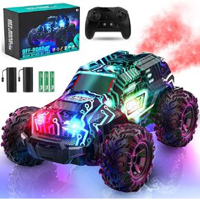 BLUEJAY Remote-Control-Car, 2.4GHz High Speed Rc Cars Truck, Offroad Monster Hobby Racing Car with LED Colorful Bodylight and Rechargeable Battery, Car Toy Gifts 3 4 5 6 7 8 Year Old Boys Girls Kids