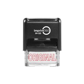 AS-IMP1042 - Original, Heavy Duty Commerical Quality Self-Inking Rubber Stamp, Red Ink, 9/16" x 1-1/2" Impression Size, Laser Engraved for Clean, Precise Imprints