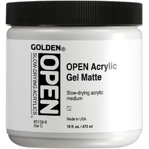 OPEN Slow-Drying Acrylics by GOLDEN, Acrylic Gel (Matte), 8 fl oz. jar