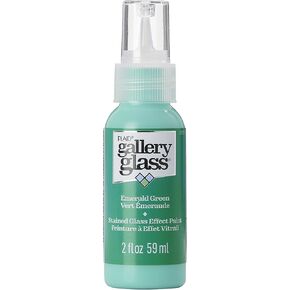 Gallery Glass, Emerald Green Stained Glass 2 fl oz Brilliant Smooth Finish Paint, Perfect for Easy to Apply DIY Arts and Crafts, 19709