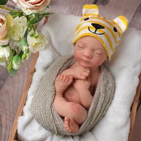 BABESIDE 16'' Weighted Silicone Reborn Doll 4 lb - 100% Silicone Realistic Reborn Baby Girl Collector Grade Reborn Doll Sleeping Baby Girl Real Life Baby Dolls with Certificate & Gift Box