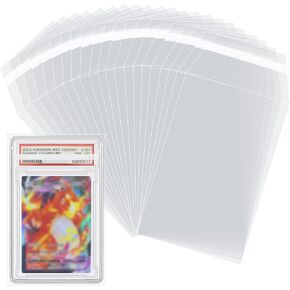 200PCS Sleeves for PSA Graded Slabs Ultra Protection,PSA Graded Card Slab Resealable Sleeves for Pokemon Card,PSA Graded Card Sleeves for PSA Graded Baseball, Football, Gaming, Sports Trading Cards