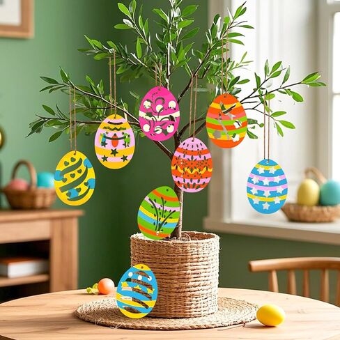 40 قطعة بيضة عيد الفصح قطع خشبية غير مكتملة بيضة خشبية فارغة قطع بيض خشبية عيد الفصح قطع خشبية بيض خشبية للحرف اليدوية (40) in Kuwait