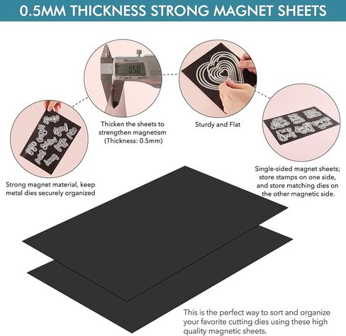 Baofali 10 PCS 7x5inch Rubber Soft Magnet Magnet لقطع المعادن يموت تخزين Orangize Crafts Tool Scrapbooking Arts and Markes Facement Liter in Kuwait
