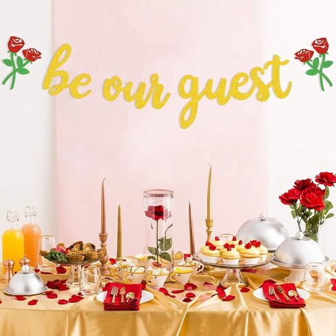 كن ضيفنا لافتة جمال ووحش حفلات الاستقبال لافتة البكالوريوس زخارف حفلة الخطوبة in Kuwait