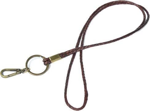 GENIQUE leather lanyards for id badges, key leather lanyard, 21 inch length lanyard leather for keys, id badges, flash drive in Kuwait