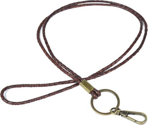 GENIQUE leather lanyards for id badges, key leather lanyard, 21 inch length lanyard leather for keys, id badges, flash drive in Kuwait