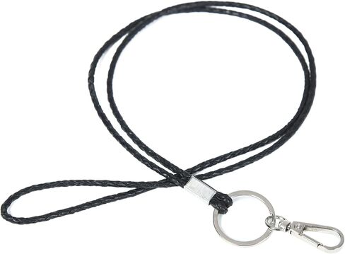GENIQUE leather lanyards for id badges, key leather lanyard, 21 inch length lanyard leather for keys, id badges, flash drive in Kuwait