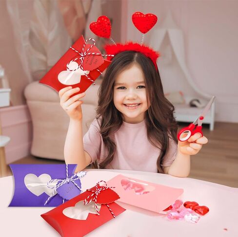 60pcs عيد الأم معالجة الصناديق مع علامات هدية مربعات وسادة عيد أم سعيد مع نافذة القلب عيد الأم مربعات الكوكي حاوية الحلوى لحفلات حفلات عيد ميلاد الزفاف اللوازم in Kuwait