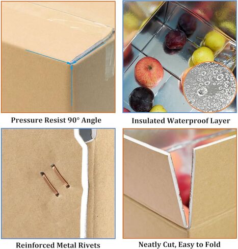 Acrux7 8 PCs صناديق شحن معزولة مع بطانات وأكياس رقائق الألومنيوم ، 10.2 "x6.3" × 7.1 in Kuwait