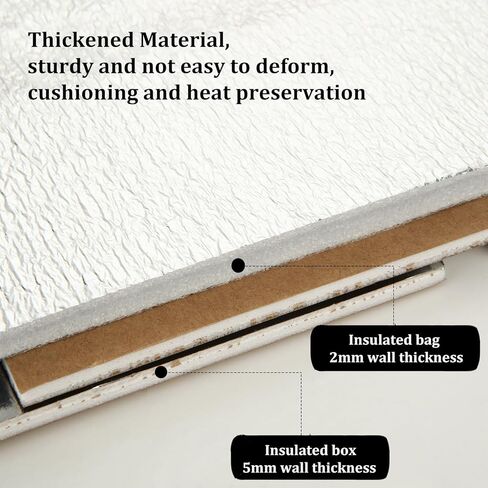 Acrux7 8 PCs صناديق شحن معزولة مع بطانات وأكياس رقائق الألومنيوم ، 10.2 "x6.3" × 7.1 in Kuwait