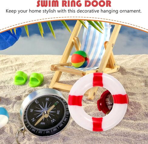 PRETYZOOM 10pcs Mini Life Rings - 1'' Plastic Lifebuoy Ornaments for Craft, Dollhouse Swimming Ring Props, Nautical Cake Decoration in Saudi Arabia