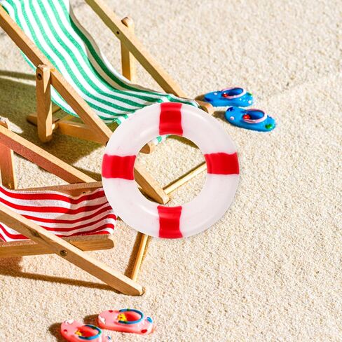 PRETYZOOM 10pcs Mini Life Rings - 1'' Plastic Lifebuoy Ornaments for Craft, Dollhouse Swimming Ring Props, Nautical Cake Decoration in Saudi Arabia