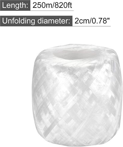 MECCANIXITY Polyester Nylon Plastic Rope Twine Household Bundled for Packing Gardening Craft,500m Total Length,White Pack of 2 in Saudi Arabia