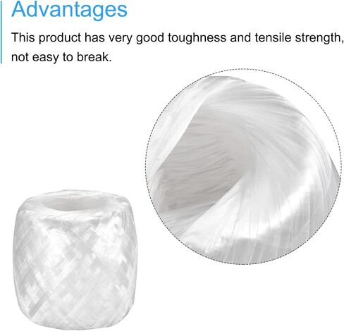 MECCANIXITY Polyester Nylon Plastic Rope Twine Household Bundled for Packing Gardening Craft,500m Total Length,White Pack of 2 in Saudi Arabia