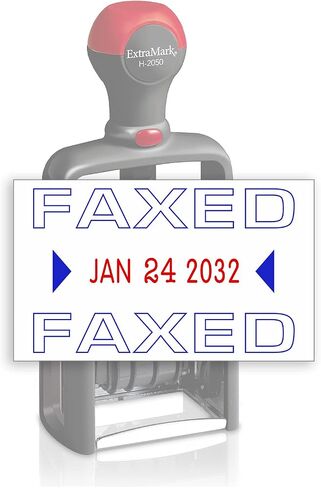 Heavy Duty Style Office Date Stamp with Entered - Self Inking Dater - Style A - Blue & Red Ink Color in Kuwait