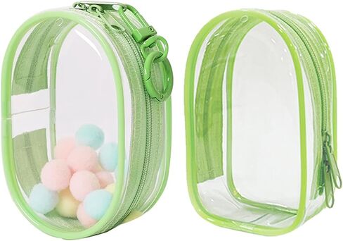 2Pcs Clear Figure Display Case with Keychain for Storage 2 Sonny Dolls, Clear Keychain Pouch Blind Box Display Carrying Case for Mini Figure Doll Collectors in Saudi Arabia