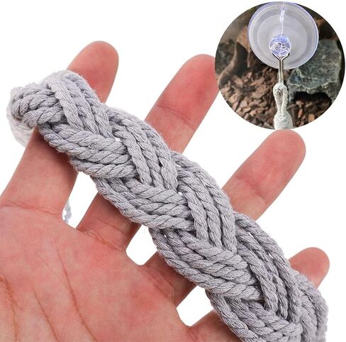 Hermit Crab Climbing Rope, 23.6 Inches, Cotton, Reptile Climbing Accessory, Gray in Kuwait