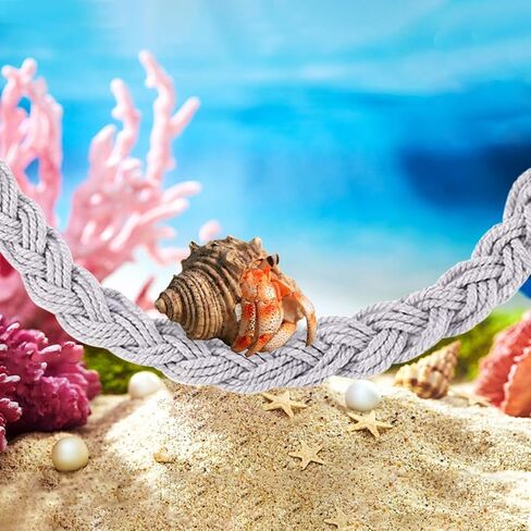 Hermit Crab Climbing Rope, 23.6 Inches, Cotton, Reptile Climbing Accessory, Gray in Kuwait