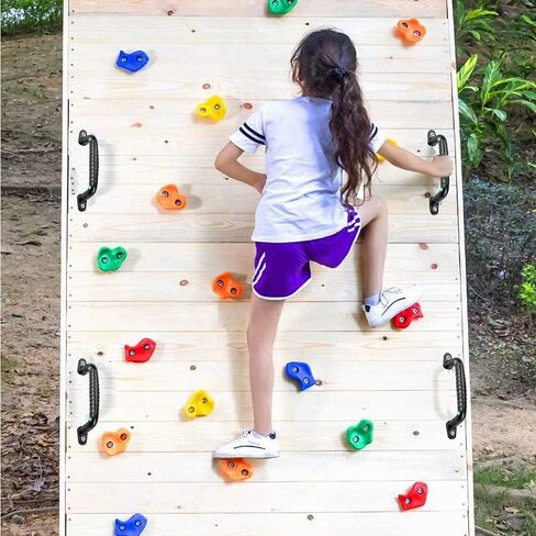 4 Safety Playground Handles Luminous, Swing Set Kids Safety Hand Grips for Playset, Climbing Frame, Play House, Playroom Ladder Handles, Door Handles, Bunk Bed Handles (Black) in Kuwait