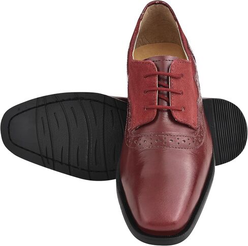 Formal Shoes for Boys Genuine Leather Kids Dress Shoes Lace Up Oxford Shoes Animal Print Shoes for Wedding & Party in Saudi Arabia