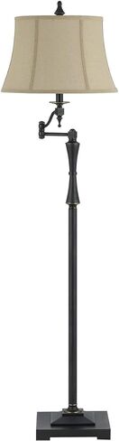 Cal Lighting BO-2443SWFL 150-Watts Madison Swing Arm Metal Floor Lamp, Oil Rubbed Bronze in Kuwait
