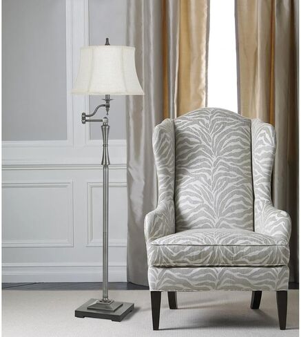 Cal Lighting BO-2443SWFL 150-Watts Madison Swing Arm Metal Floor Lamp, Oil Rubbed Bronze in Kuwait