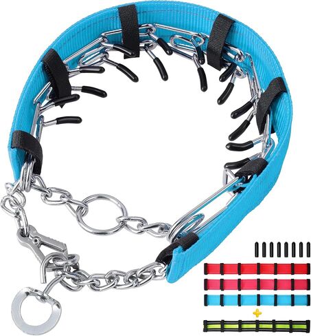 Vivipet Heavy Duty Hidden Delable Cog Prong Prong Twhiber للتدريب ومكافحة السحب ، طوق قابل للتعديل قابل للتعديل ، نصائح الراحة الإضافية ، أغطية منفصلة ، طوق Martingale متوسطة/كبيرة/كبيرة in Saudi Arabia